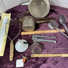 Lot Of 9 Vtg Old Strainers
