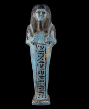Egyptian Antiques Unique Faience Statue Egyptian Ushabti Shabti Figurine BC