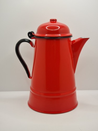 Vintage polish enamel teapot - polish,