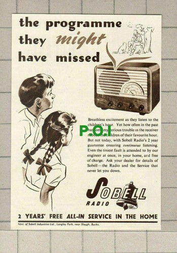 C1641 sobell radio advert - c1641),