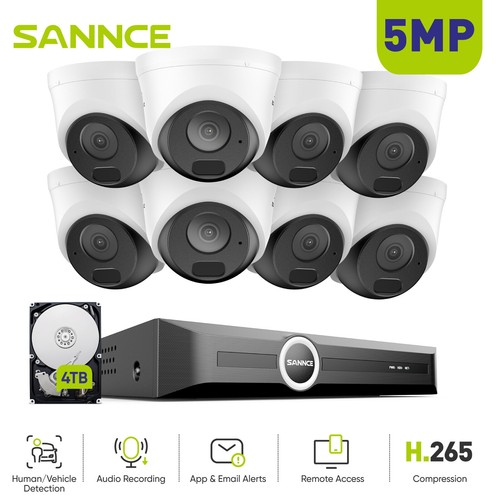 Sannce 5mp cctv - 5mp, system