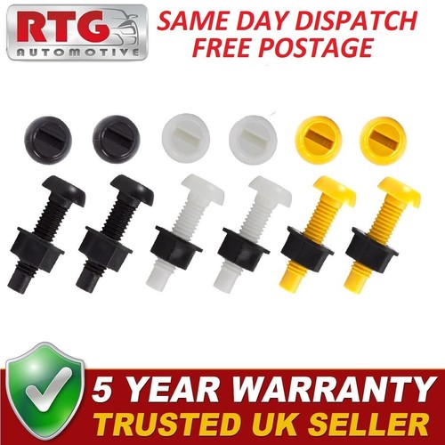 Vehicle number plate - 6x, screws