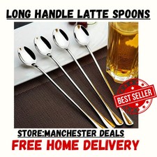 4 Long Handle Latte Spoons