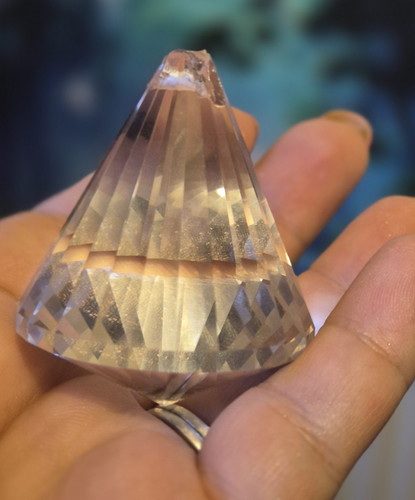 Clear quartz polished faceted - polished,