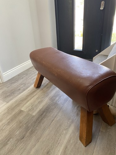 Tan leather pommel horse - tan,