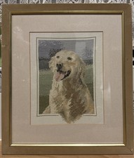 Golden Retriever John Stubbs Editions Cross Stitch Chart Heritage. Framed. 