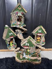 Fairy Doll House 4 Plex One Of A Kind Fully Decorated With Lights Fairy House