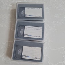 3 X VHS-C JVC 45 Compact VHS EHG Hi-Fi Video Tape Cassettes With Cases Bundle