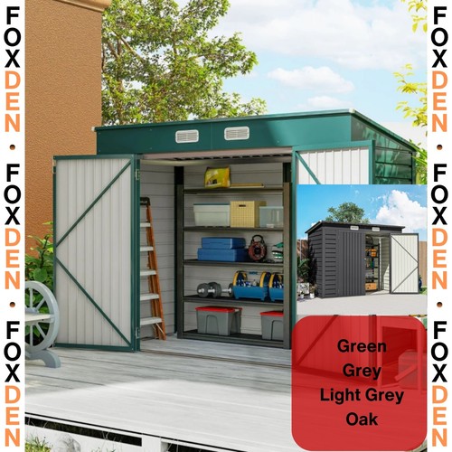 Large metal garden shed - garden,