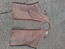Half chaps - brown - two sets - both small - well used but still serviceable