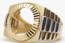 9ct Gold 2 Colour Half