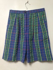 Vintage Pringle golf shorts S multicoloured check cotton blend