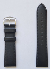 Hirsch  Osiris Smooth Fine-Grain Leather Watch Strap Black/Brown 12-20mm