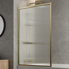 Brushed Brass Over Bath Shower