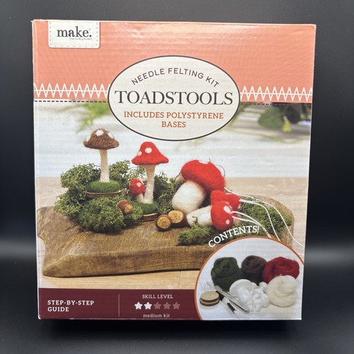 Needle felting kit toadstools - needle,