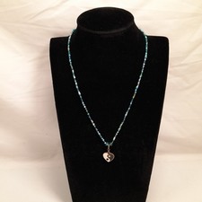 Heart Yin Yang Pendent Blue