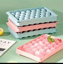 Round Ice Cube Trays | 33 Grid Molds Small | Ice Maker | Kitchen Tool Set | 2pcs