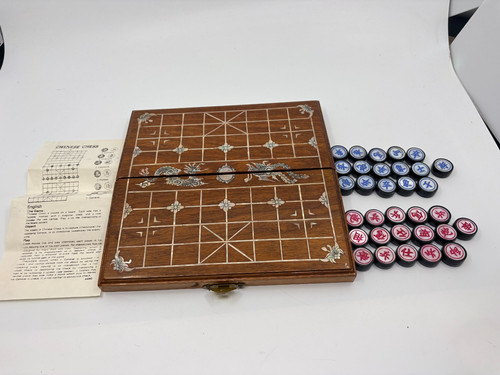 Vintage chinese chess set - vintage,