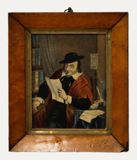 19th Century Aquatint - In the Study