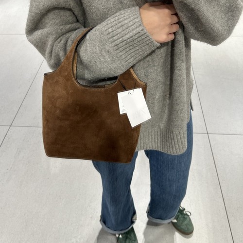 Zara split suede mini tote - suede, bag