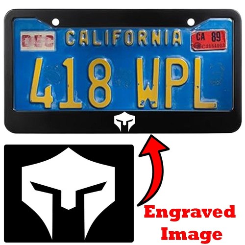 Engraved black license - engraved, plate