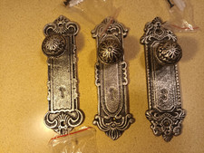 SHABBY CHIC  Cast iron Decorative Door Knob  Coat Hook Set of three