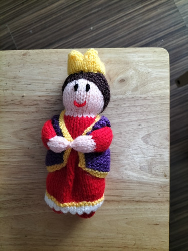 Handmade knitted queen doll - handmade,