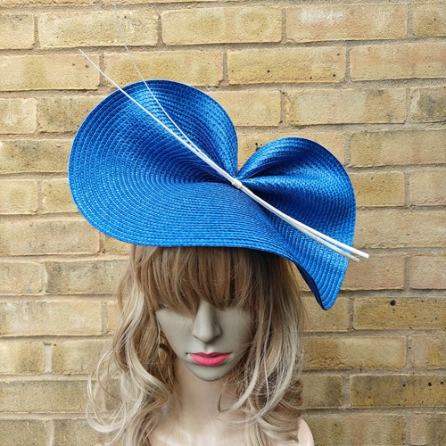 Azure blue cream fascinator - azure,