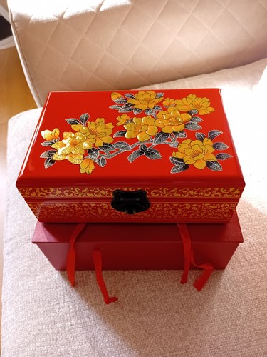 Japanese asian red lacquered - red,