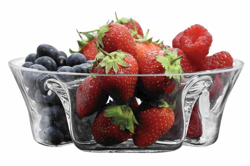 Clear glass serving dish - glass,