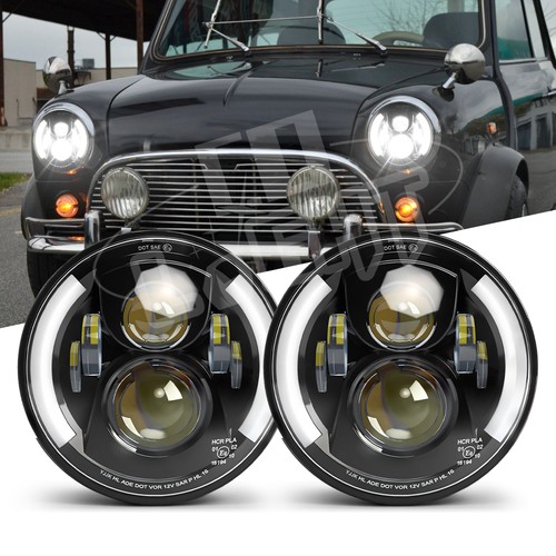 Black round led headlights - led,