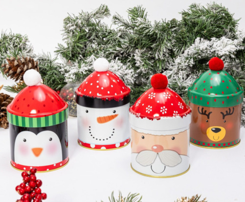 Christmas tins jars - 4,