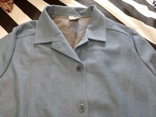 Finn Karelia Ladies Jacket Sz22 Blue 5 Button Closure Swing Style Pockets 