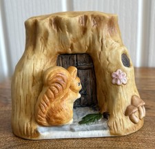 Vintage Schmid Beatrix Potter Squirrel Nutkin Tree House Figure 1990 - 3” x 4”