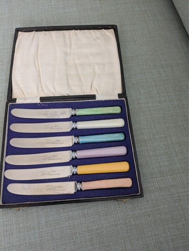Vintage set pastel handle - set, 6