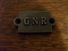 cast iron railway GNR sign