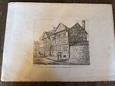 1821 Lithograph - Manchester, Residence of the Head Master, Long Mill Gate