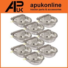 9x Stainless Steel Water Trough Bowl Auto Drinking Drinker Cow Pig Pony Goat