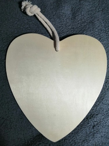 Unfinished large wooden heart - wooden,