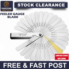 Feeler Gauge 32 Blade Dual Marked Metric Imperial Feeler Gage Brass Blade