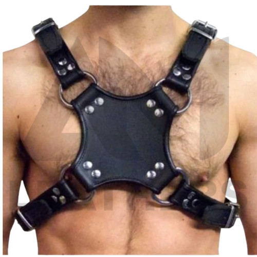 Mens real leather chest - leather,