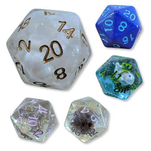 D20 twenty sided dice 22mm - dice, set