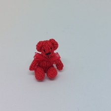 Hand knit red tiny - cm,