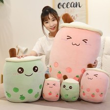 Big Bubble Tea Boba Cup Squishmallow Gift Plush Toy Soft Kawaii Gift Cushion New
