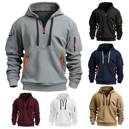 Men retro sweatshirt - retro, half