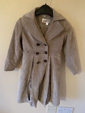 Beige Cord Dress/matching Coat Outfit Age 5/6 Years By Couche Tot