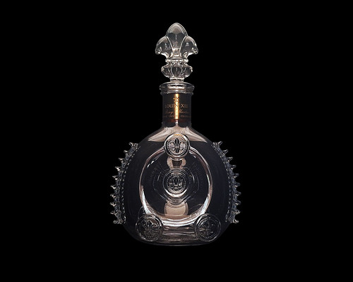 Crystal carafe bottle - crystal, signed