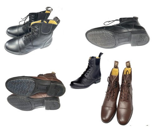 Lace leather jodphur boots - up,