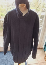 Thomas Nash Navy Blue Wool Blend Lined Heavy Jacket with Pockets UK Size Large