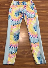 More Than Magic Leggings Pants Girls M 7/8 Tie Dye Colorful Gymnastics Athletic